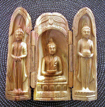 白檀　手彫り　仏陀
